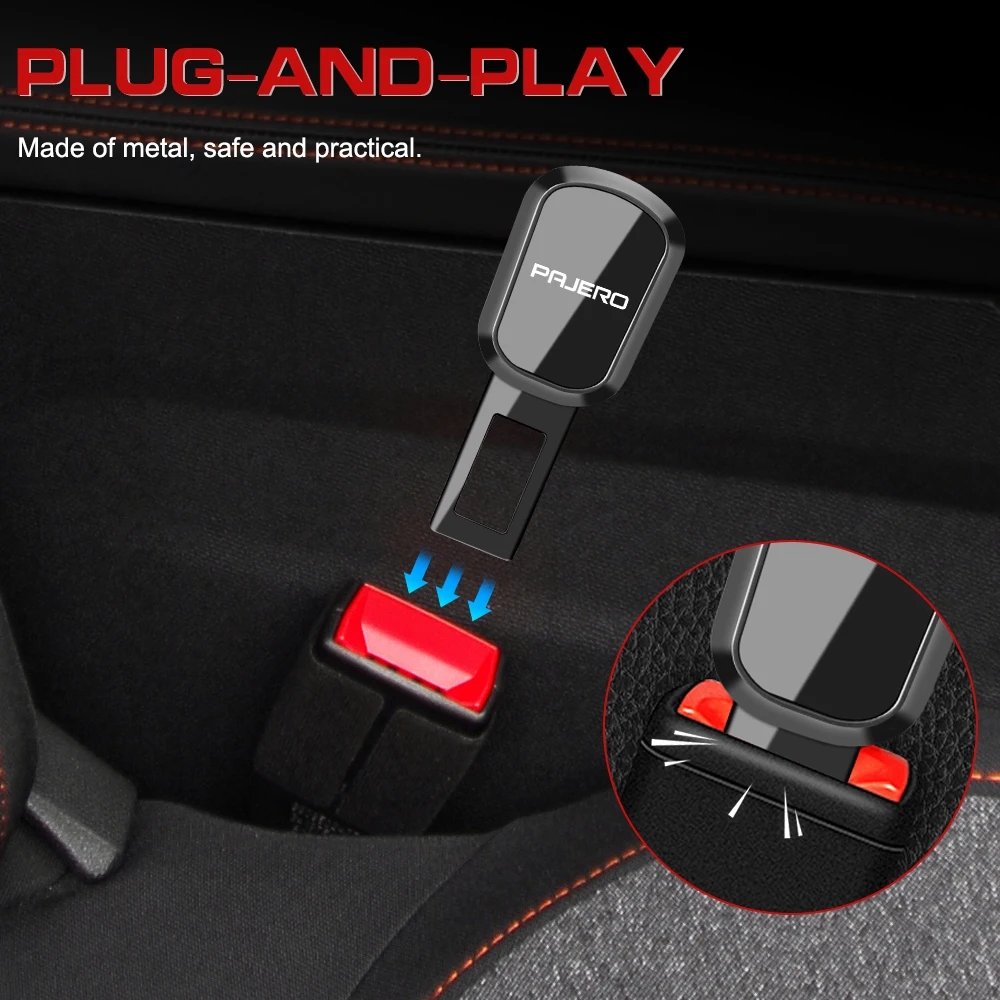

1/2Pcs Car Seat Belt Clip Extension Safety Lock Buckle Plug Seat Belt Clip Extender For Mitsubishi Pajero V97 V90 V80 1 2 3 4 5