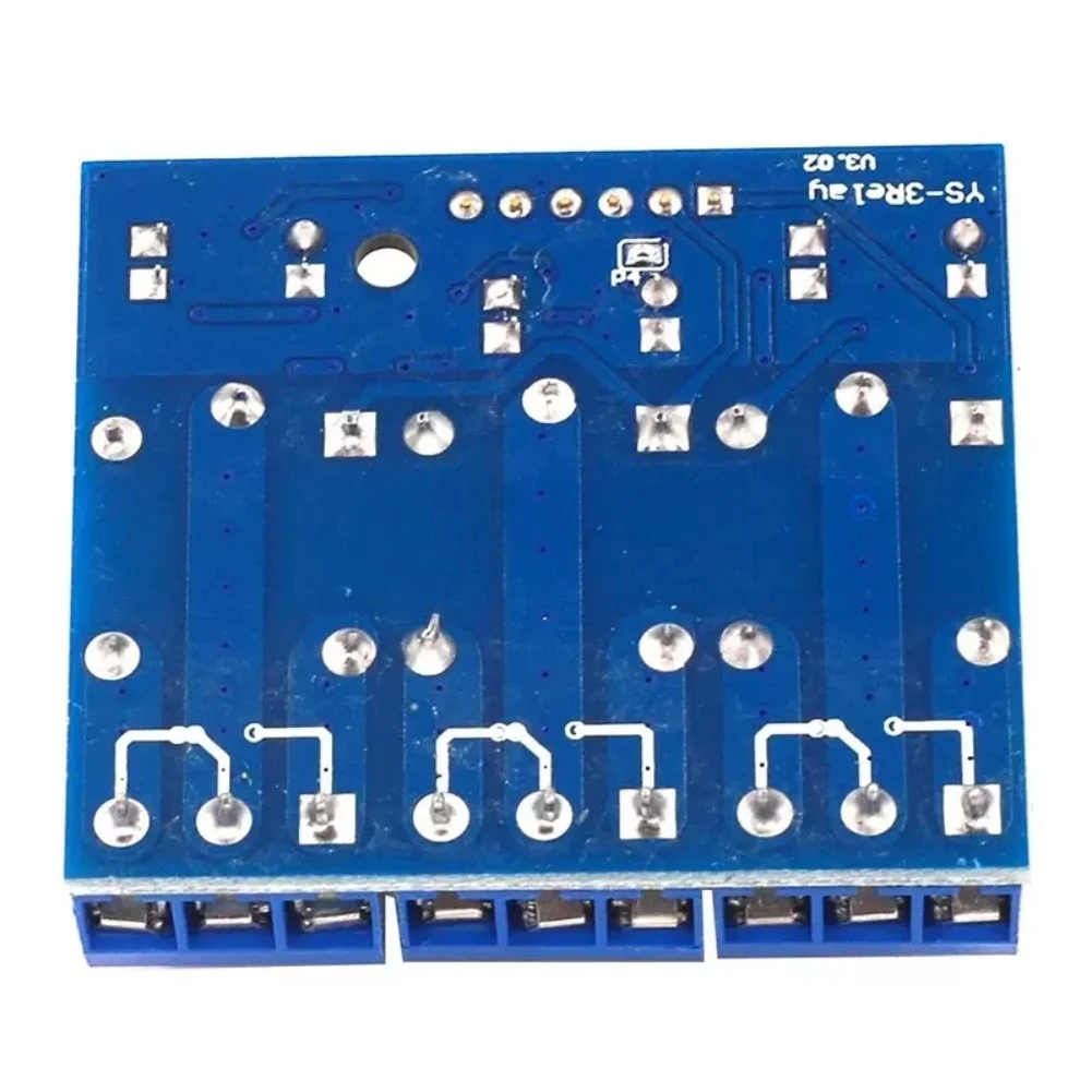 3-Channel Relay Module 5V with Optocoupler for Arduino Control Supports Low Power Trigger and High Current AC/DC Load Handling