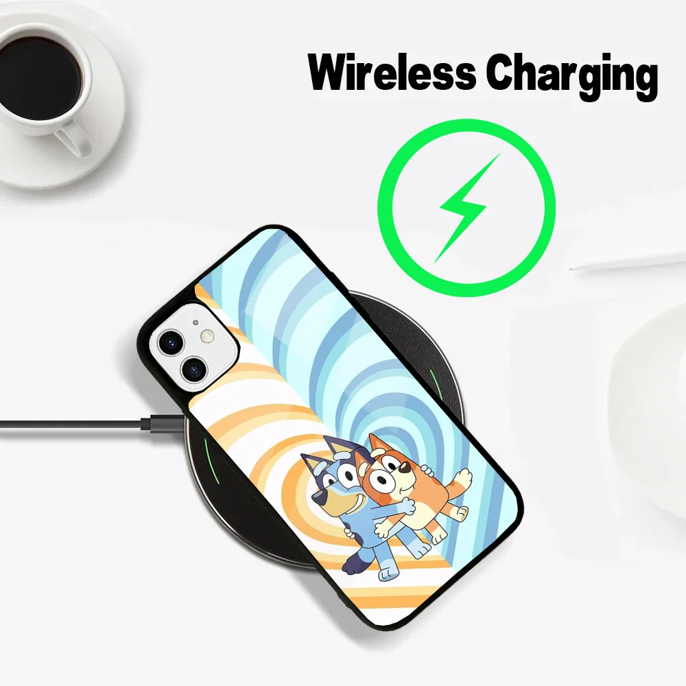 Blue-yS Cartoon B-Bingo-o Phone Case For iPhone 16,15,14,13,12,11,Plus,Pro,Max Mini Magsafe Magnetic Wireless Charging