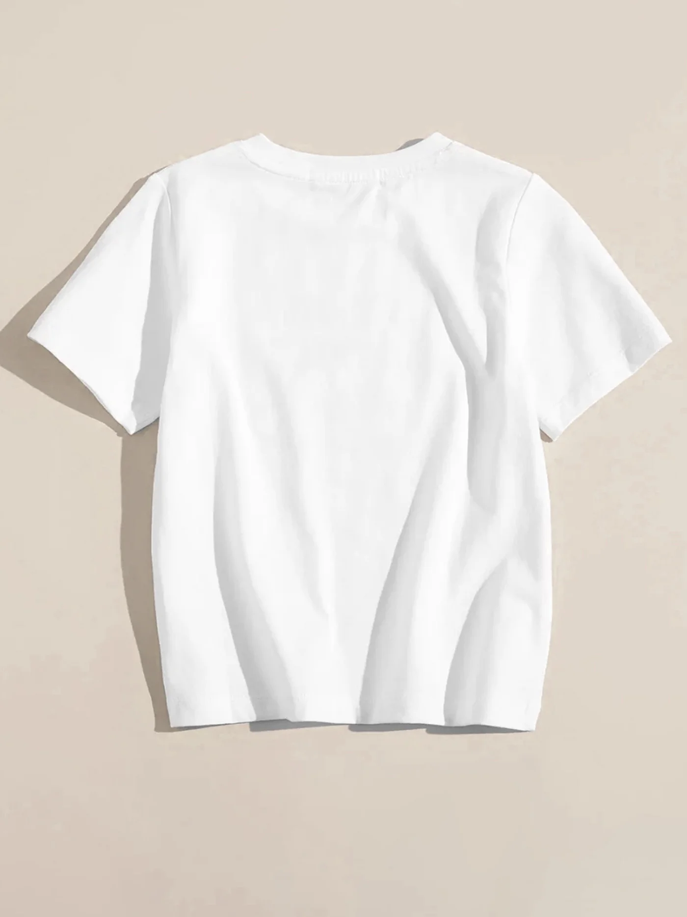 1pc Kids' Earth Cartoon Cleaning Print White TShirt, Crew Neck, Casual Cotton Tee, Medium Stretch Knit Fabric, Regular Fit for Boys& Girls Children, Alphabet Pattern, for Spring/Summer/Fall Earth Day/Christmas/Thanksgiving