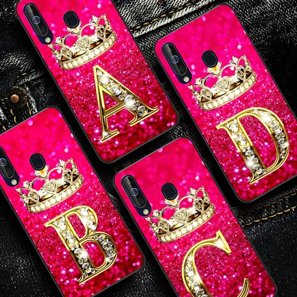 

Pink Diamonds Letter Phone Case For Samsung A 10 11 12 13 20 21 22 30 31 32 40 51 52 53 70 71 72 73 91 13 shell