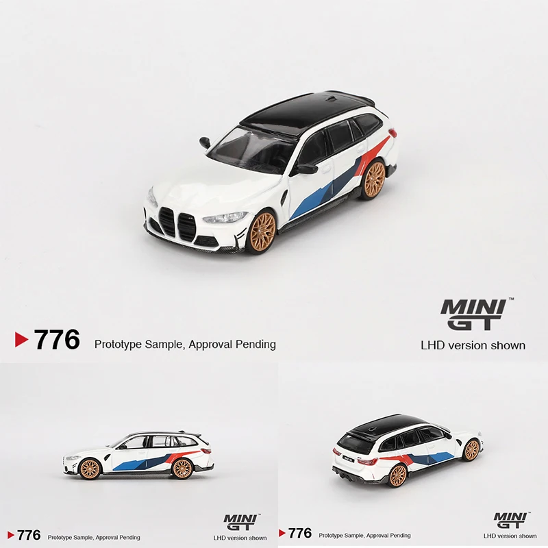 MINIGT 776 1:64 BMW M3 MPerformance Touring Alp Beyaz Döküm Diorama Modeli Koleksiyonu Minyatür Oyuncaklar