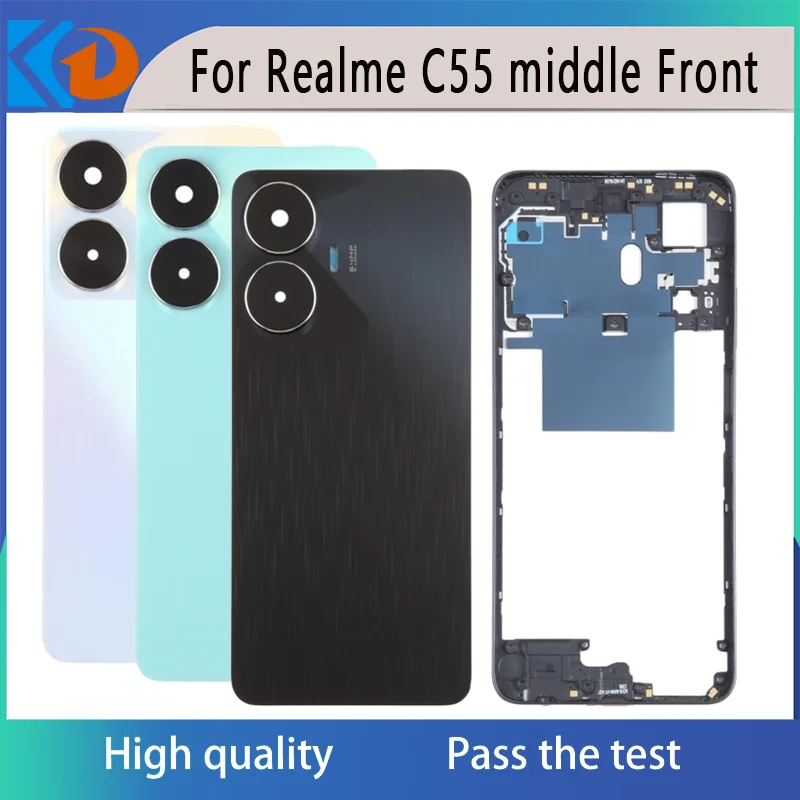 

Housing Back Cover For Realme C55 middle Front frame Bezel Battery Cover