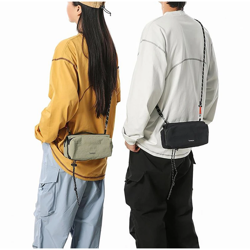 브랜드 휴대용 야외 메신저 가방 Ins 패션 간단한 가슴 가방 허리 가방 새로운 커플 땋은 밧줄 다기능 어깨 가방