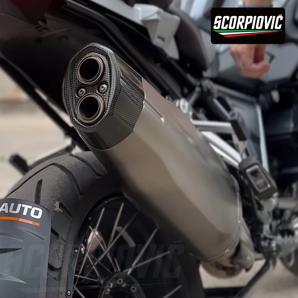 High Performance Full System Exhaust For R1200GS ADV 2013-2018 R1250GS Motorcycle Complete Exhaust System Modified Exhaust Pipe