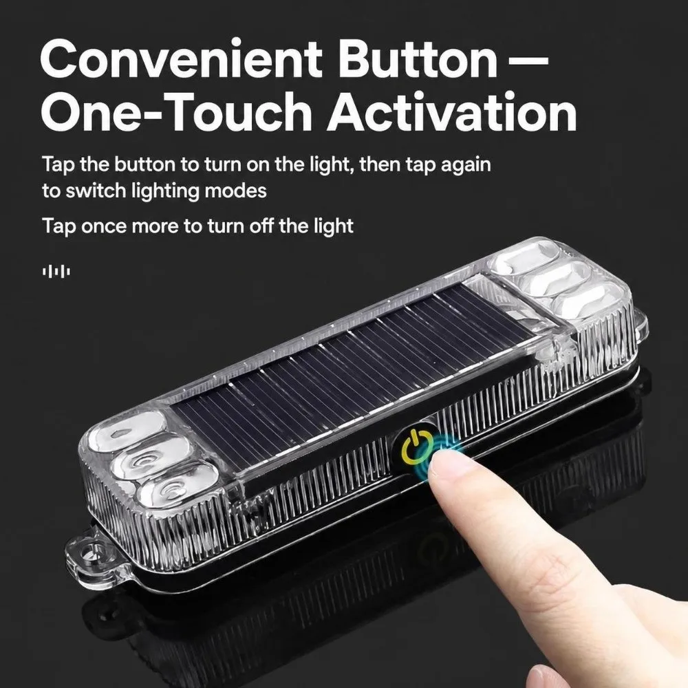 Plastic Solar Warning Light Wireless Solar Powered Anti Collision Safety Light Anti Collision Colorful Flash Rear Tail Lamp