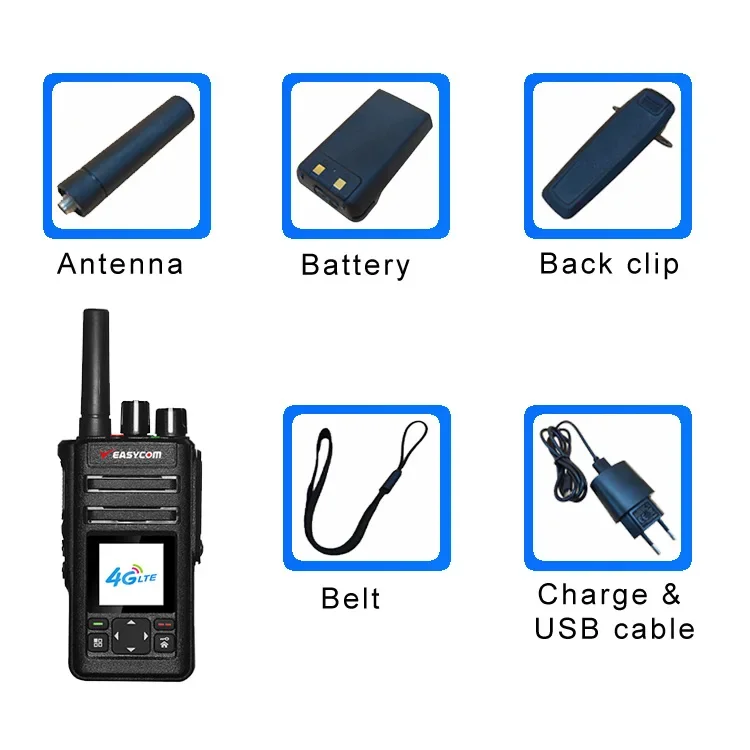 Easycom traditionelles Walkie-Talkie 4G-Radio mit großer Reichweite Woki Toki 20 km