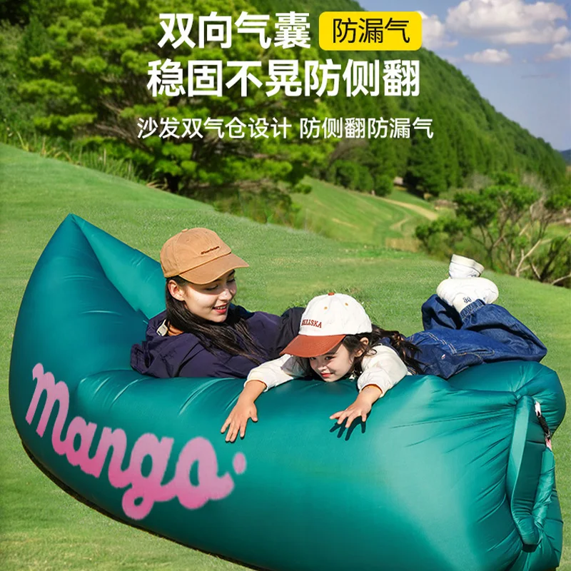 พับโซฟาเป่าลมเก้าอี้เลานจ์ปิคนิคน้ําหนักเบาที่นอนเกียร์พร้อมกระเป๋าเก็บสําหรับเฟอร์นิเจอร์กลางแจ้งกลางแจ้ง