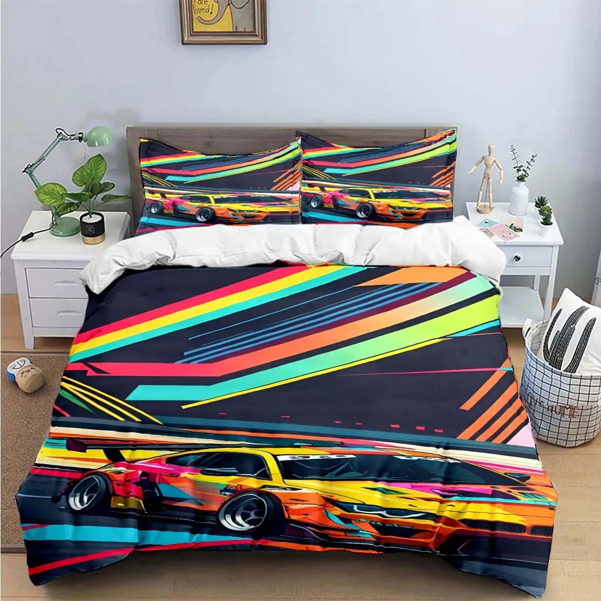

Fashion 3D Game N-NFS Car Print Bedding Sets Exquisite Bed Supplies Set Duvet Cover Bed Comforter Set Bedding Set Luxury Gift