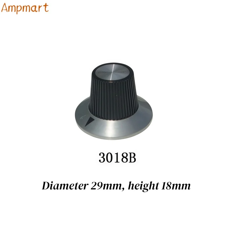 Ampmart Bakelit-Knöpfe 23,5x14, 29x18, 37x15 mm für Audio-Potentiometer, Schalter und Effektpedale; Knopfloch: 6,0 mm – Detail 8