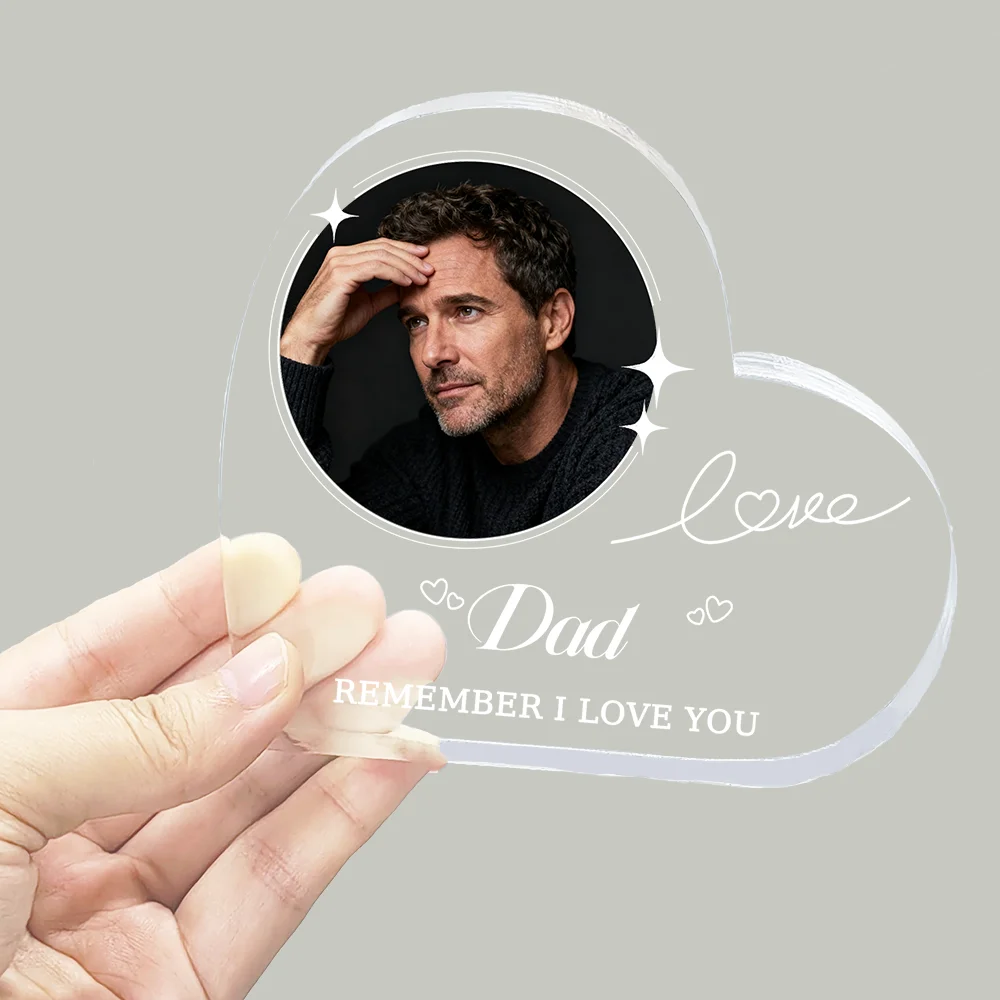 Personalized Acrylic Plaque for Dad Custom Gift with Photo&Name,Father's Day Birthday Present for Grandpa Keepsake Memorial