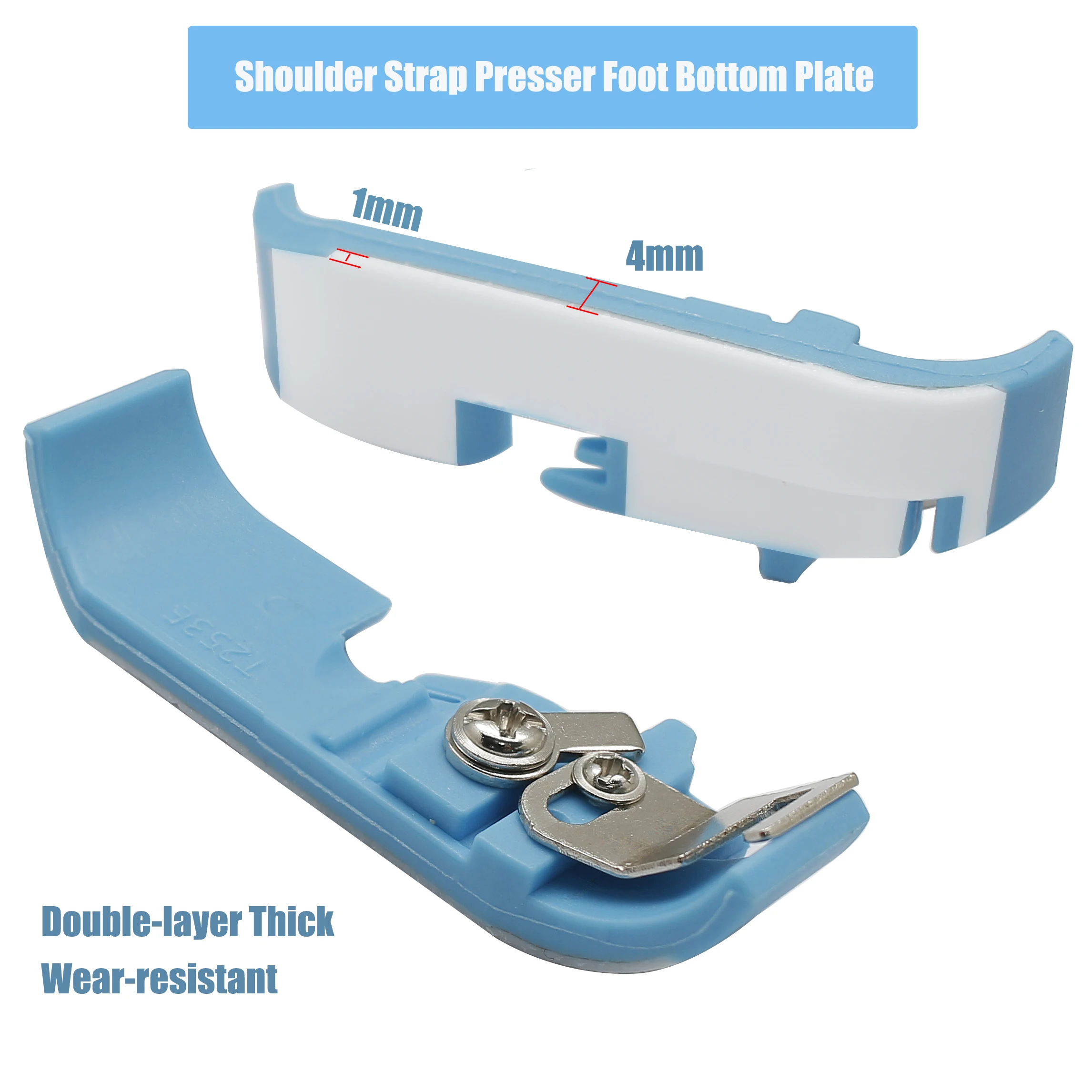 Universal Wear-Resistant Shoulder Strap Presser Foot Bottom Plate for 747,M700 industrial four-wire Serger/edging machines