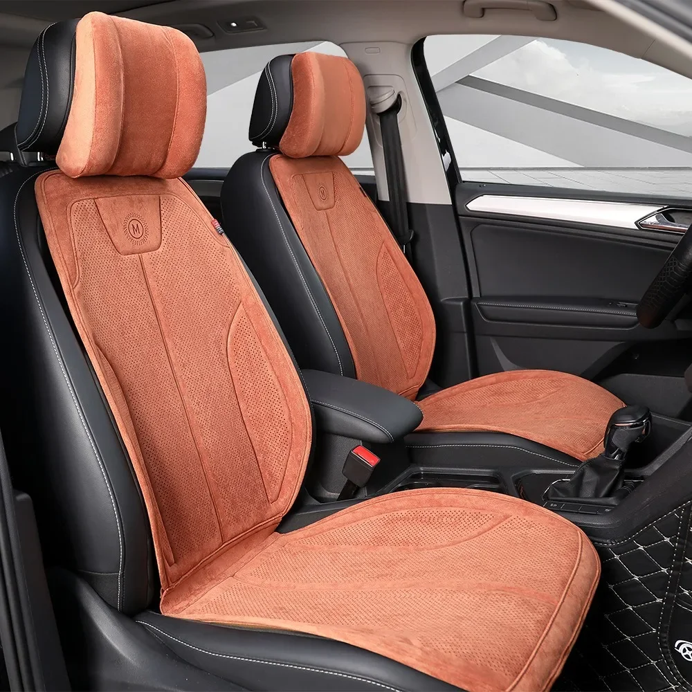 Luxury Suede Universal Car Seat Cover Seat Covers for Cars Full Set Latex Cotton Car Cushion Auto Accessories Car Seat Protector