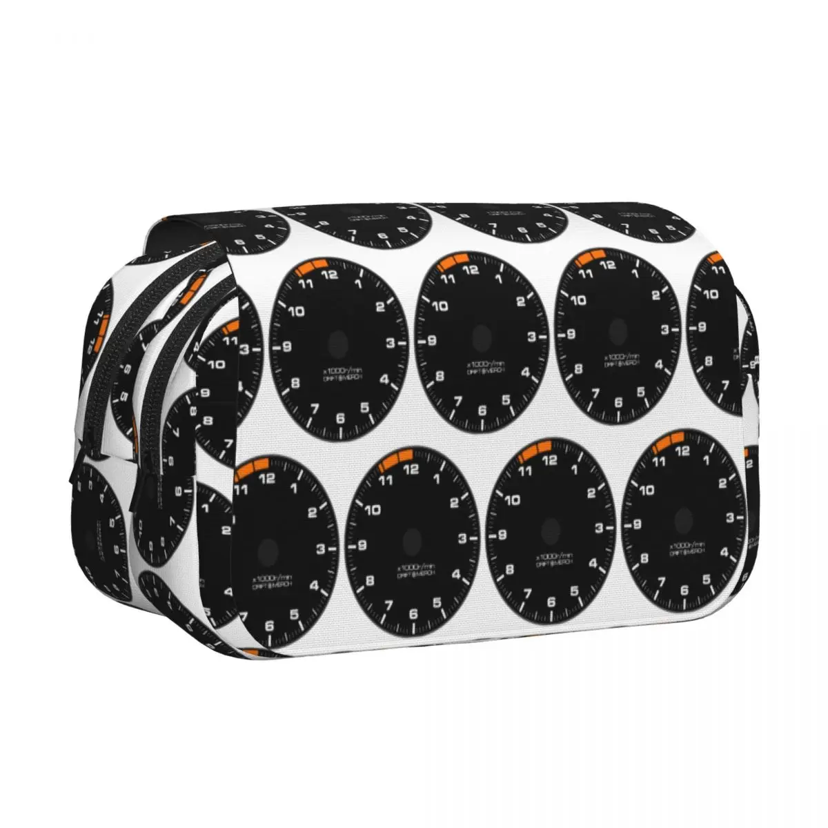 Motorsport-Inspired Racing Tachometer Pencil Cases Pen Holder Hard Shell Leather Large Storage Pen Box Pencil Bag for Kids Gifts