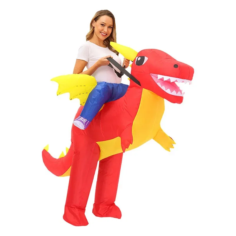 3D Stand Riding Inflatable Dinosaur Costume para Crianças, Anime Dress Suit, Dia das Bruxas, Festa de Natal, Cosplay, Adulto