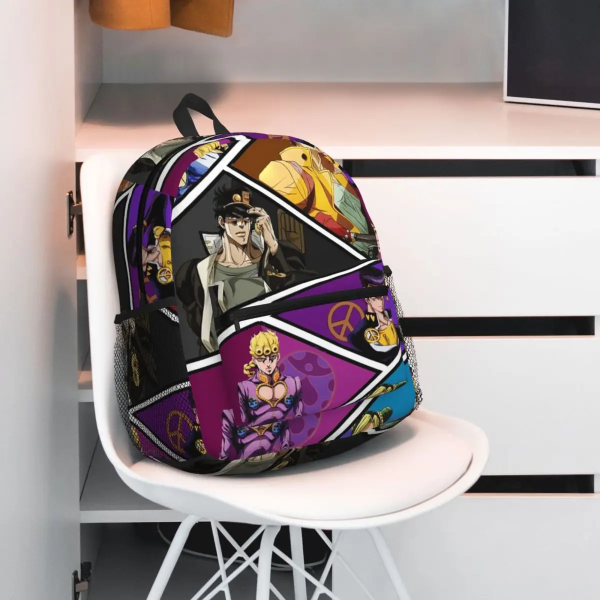 Jojo Bizarre Adventure Joseph Joestar Anime Daypack Large Capacity Boys Girls BookBag School Bag Shoulder Bags for Men Women