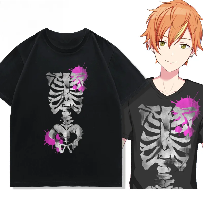 Project Sekai Shinonome Akito Printed T-shirt Men Women Unisex Summer Short-sleeved Streetswear Tops Game T-Shirts