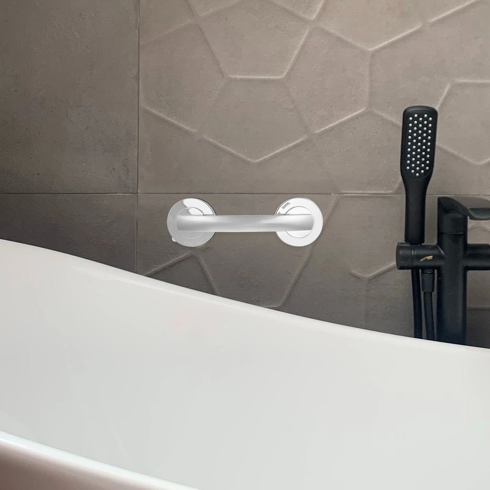 

Super Plastic Suction Grab Bar Durable Reusable Strong Bearing Capacity Easy Install Bathroom Home Hotel Door Handle For Wall