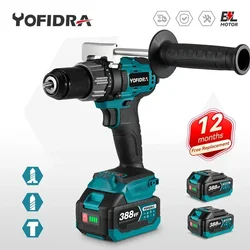 Yofidra 13MM 650N.m Trapano elettrico senza spazzole Cacciavite elettrico ricaricabile senza fili Strumenti per rompere il ghiaccio per Makita 18VBatteria