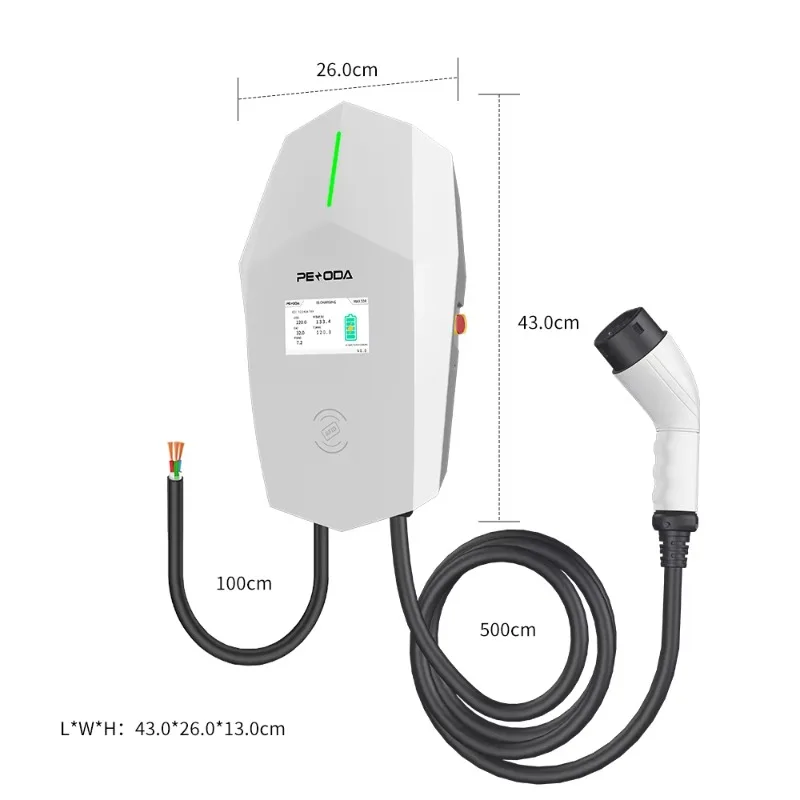 

7kw Wallbox Ev Charging Station Type 2 Commercial Home Use Ev Charger 4g APP WiFi with OCPP