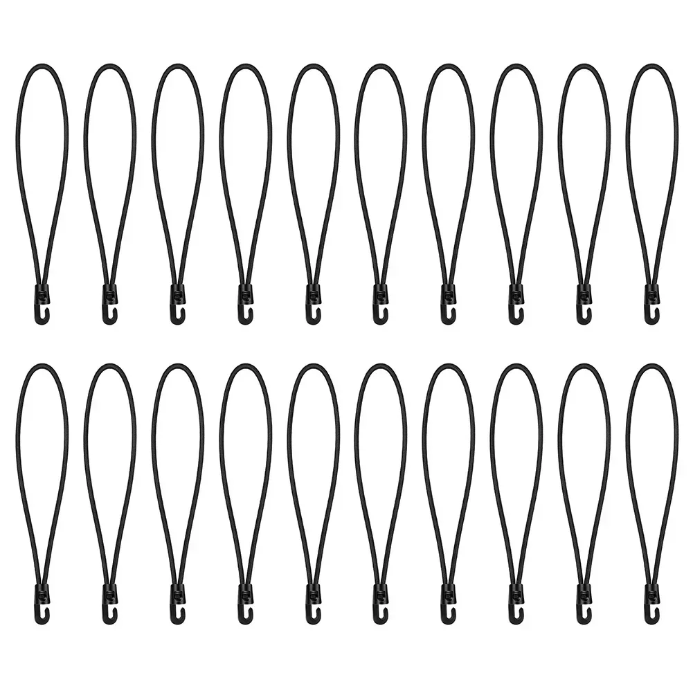 20/40Pcs Bungee Cord With Hooks 25cm High Elasticity Expander With Hooks Rubber Tensioner With Hooks For Camping Tarpaulin