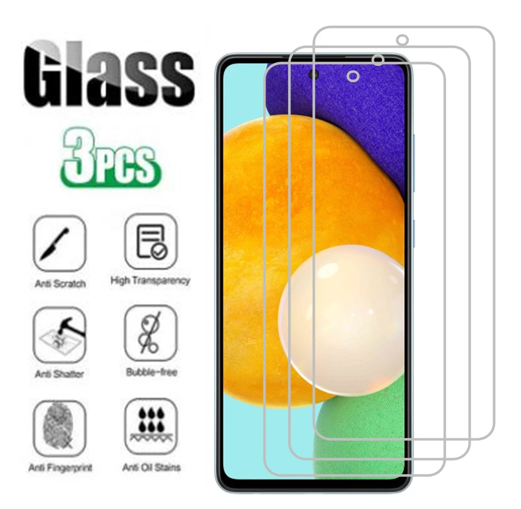 3PCS Für Samsung Galaxy quantum 2 Schutz Glas für Samsung Xcover 5 A52 A72 A32 A22 A12 A02 A02s a03S Screen Protector Film