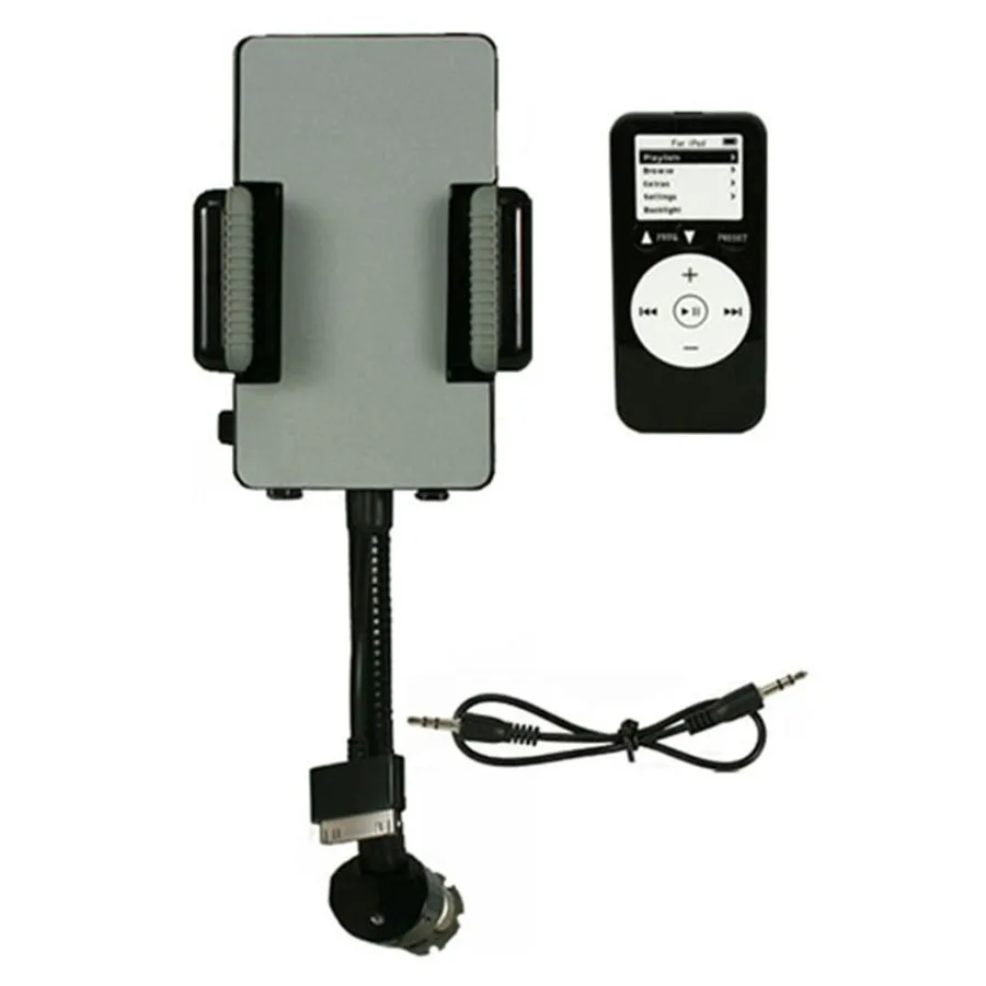 

FM Transmitter Handsfree Car Charger with Remote Control Phone Stand 3.5 mm phone Jack