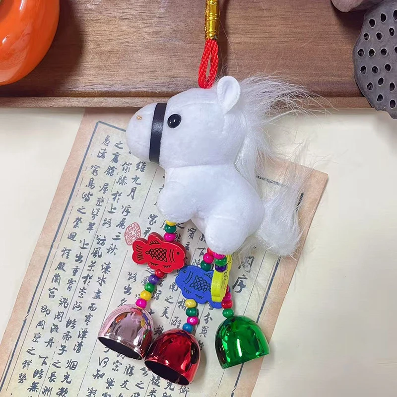 Nette Kreative Sternzeichen Pferd Plüsch-schlüsselanhänger Cartoon Weiche Angefüllte Puppe Schlüsselring Auto Anhänger Rucksack Zubehör Neue Jahr Geschenk