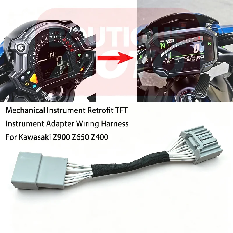 Mechanical Instrument Retrofit TFT Instrument Adapter Wiring Harness For Kawasaki Z900 Z650 Z400  2017 2018 2019 Motorcycle