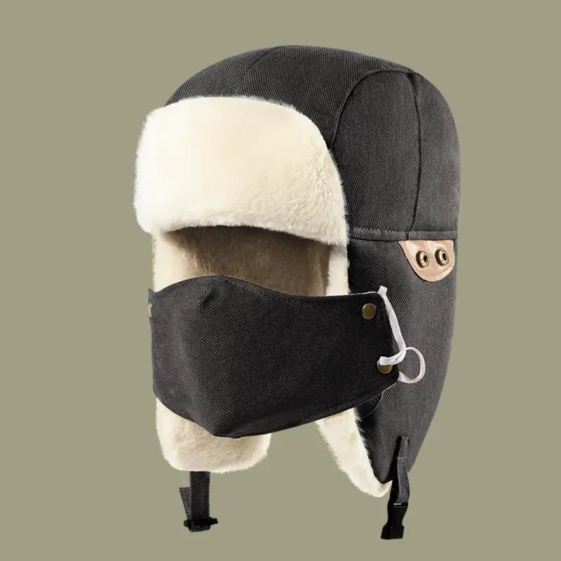 Unisex Pilot Hat Men's Winter Thickened Cotton Cap Windproof Mask Winter Cycling Warm Gods for Women Man Wedding Favors