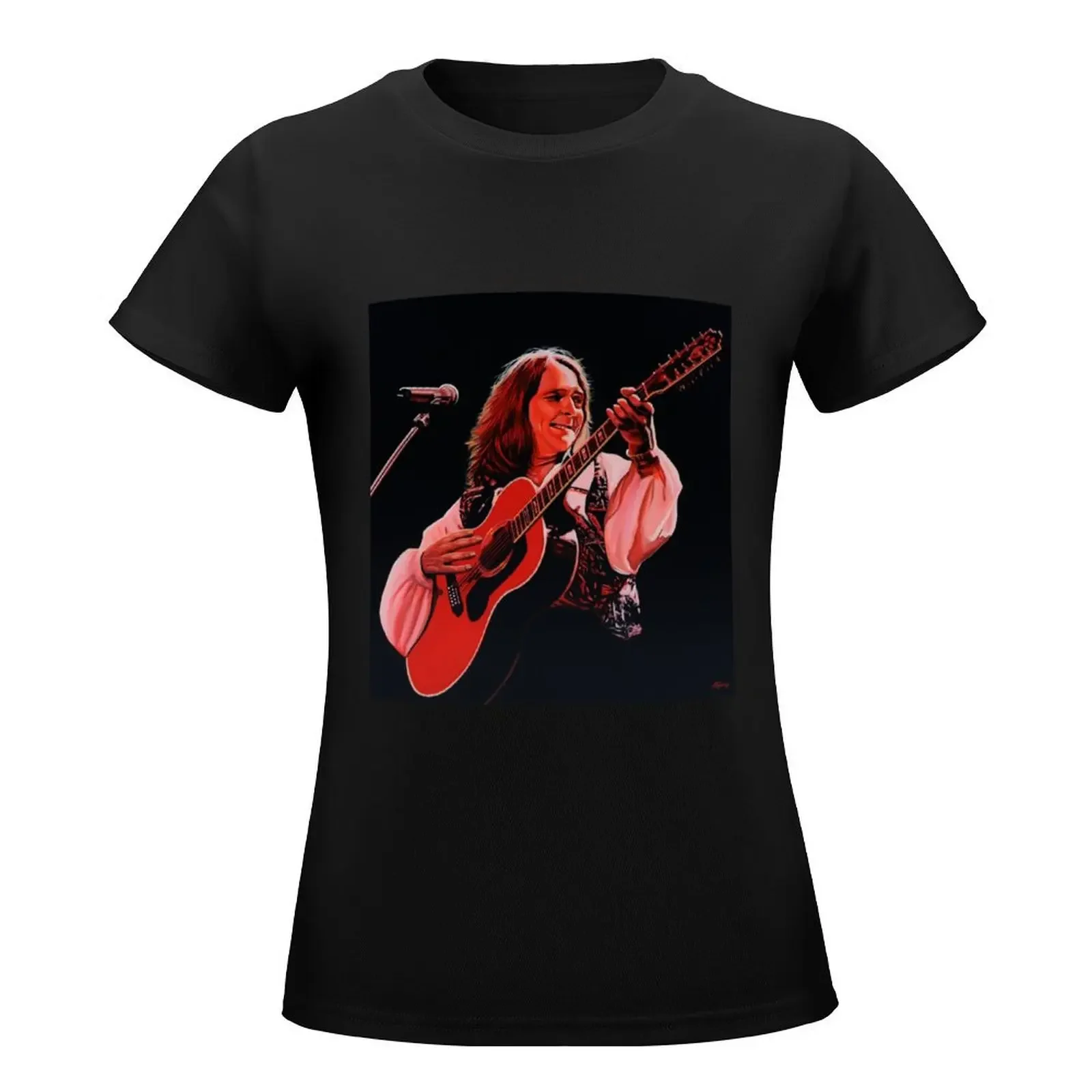 Roger Hodgson of Supertramp Painting T-Shirt tops anime clothes t-shirt dress for Women plus size