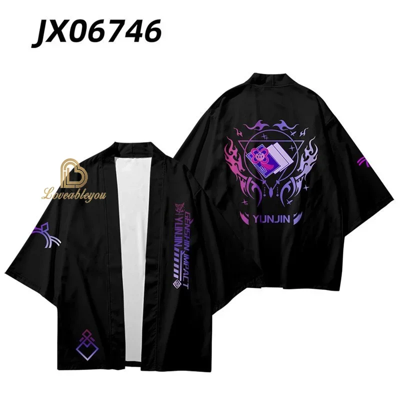 Anime Genshin Impact Kimono Cloak Sangonomiya Kokomi Raiden Shogun Cosplay Costumes Haori Kids Boys Cardigan Jacket Pajamas