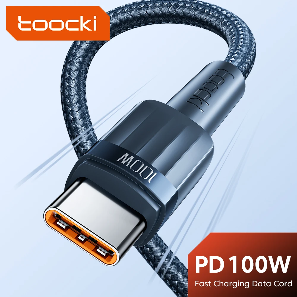 Toocki Type C To Type C Cable PD100W 60W USB C Cable For Xiaomi 12 Poco Realme Samsung 5A Fast Charger Type C For Macbook Laptop