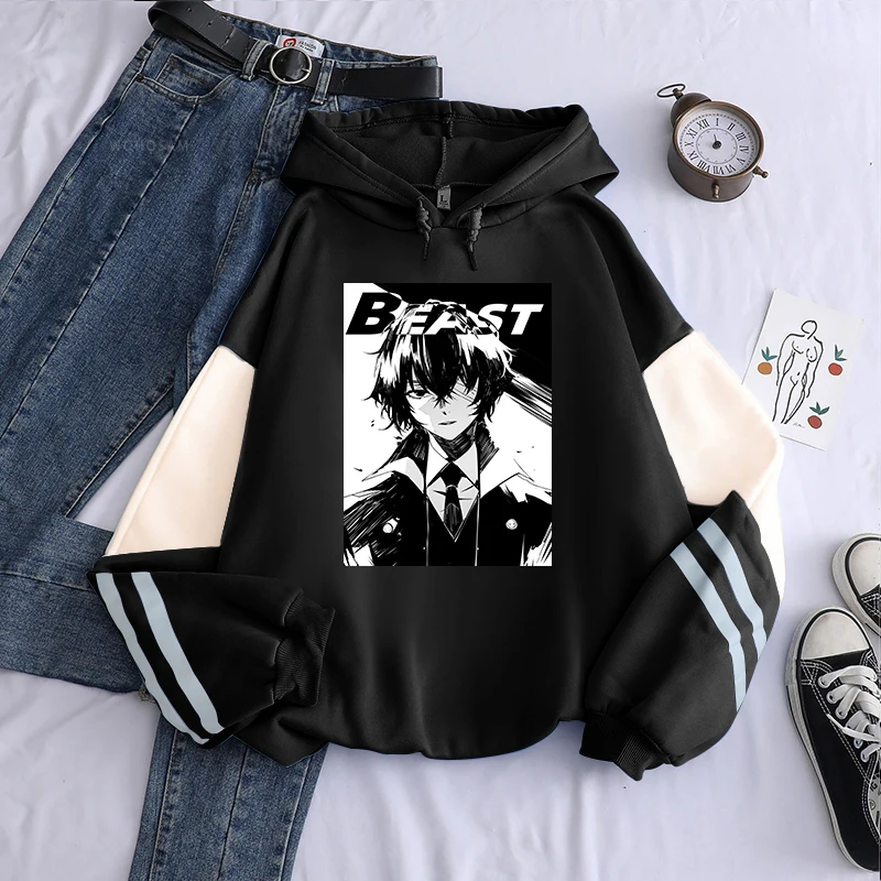 Japan Anime Bungo Stray Dogs Osamu Dazai Men/woman Winter Oversized Hoodies Bungou Stray Dogs Cool Manga Harajuku Sweatshirts