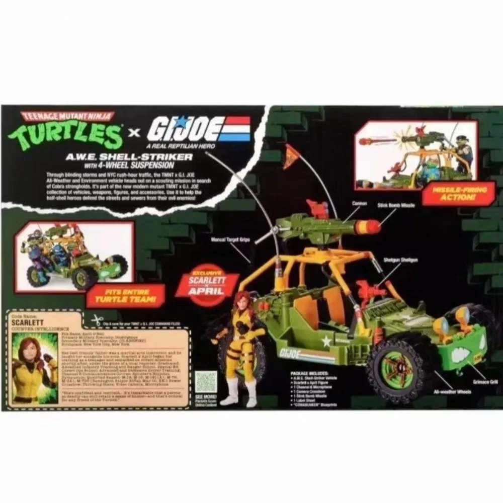 Teenage Mutant Ninja Turtles x GIJOE A.W.E. Shell-Striker Off-Road Vehicle Scarlett April Action Figure Toy Gift - view 5