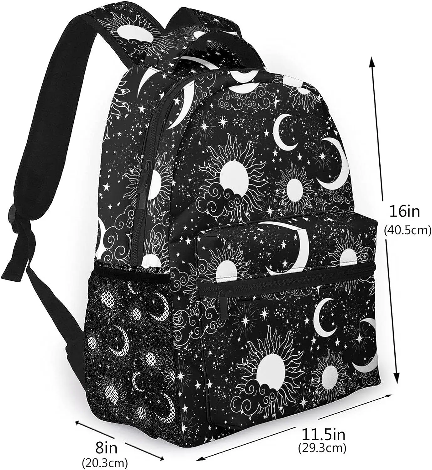 School Backpack Sun Moon Stars Astrology for Student Girl laptop Bookbag Durable Casual Daypack Student Teens CollegeTravel Bag