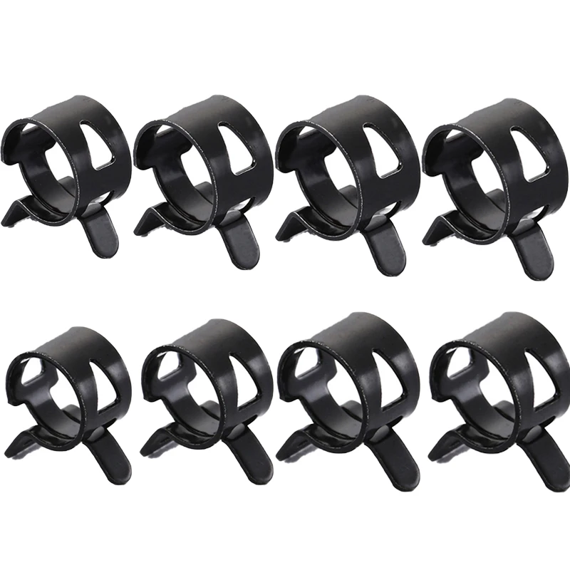 10pcs M6-32mm ฤดูใบไม้ผลิคลิปท่อ Clamps การใช้ท่อสายน้ํามันท่อ Clamp Hoops Air Tube Fastener อุปกรณ์เสริม