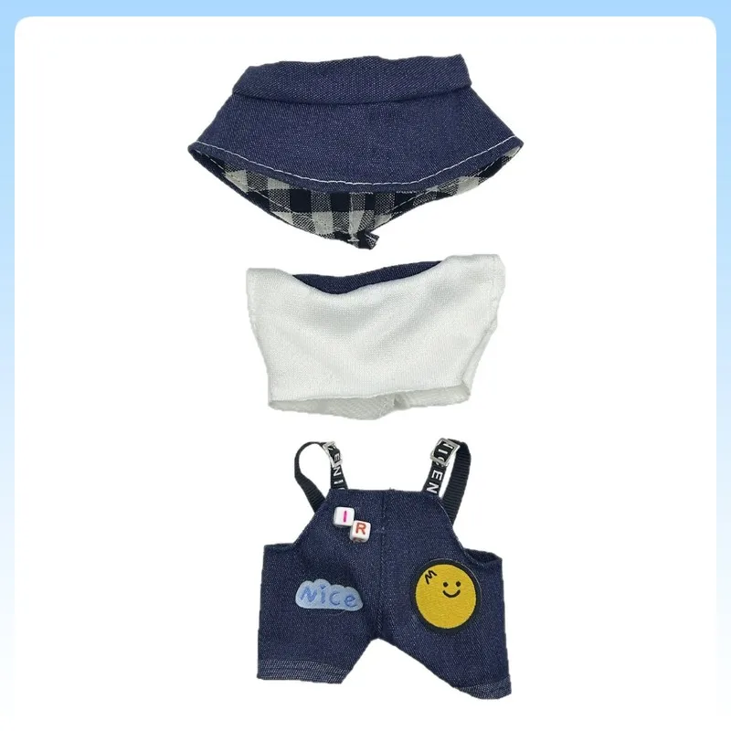 

Модный комплект для кукол Labubu 17 см, совместимый с плюшевыми куклами V1 V2 V3, крутые костюмы в уличном стиле, наряд с аксессуарами