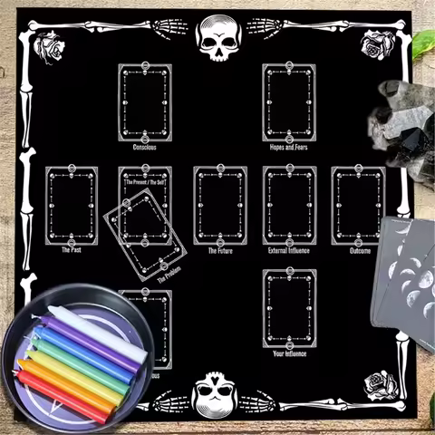 Reading Card Astrologys Tablecloth Altars Cloth Square Divinations Cards Table Cloth Witchcrafts Deck Cloth Enduring K1YF