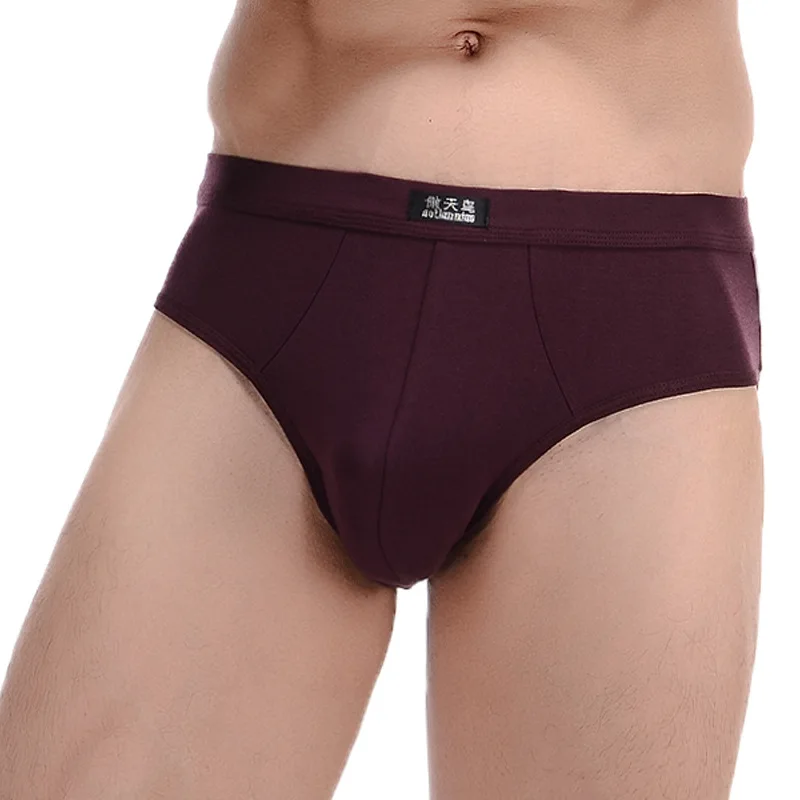 Ropa interior transpirable de Modal sólido para Hombre, calzoncillos sexys de cintura media, suaves y de alta elasticidad