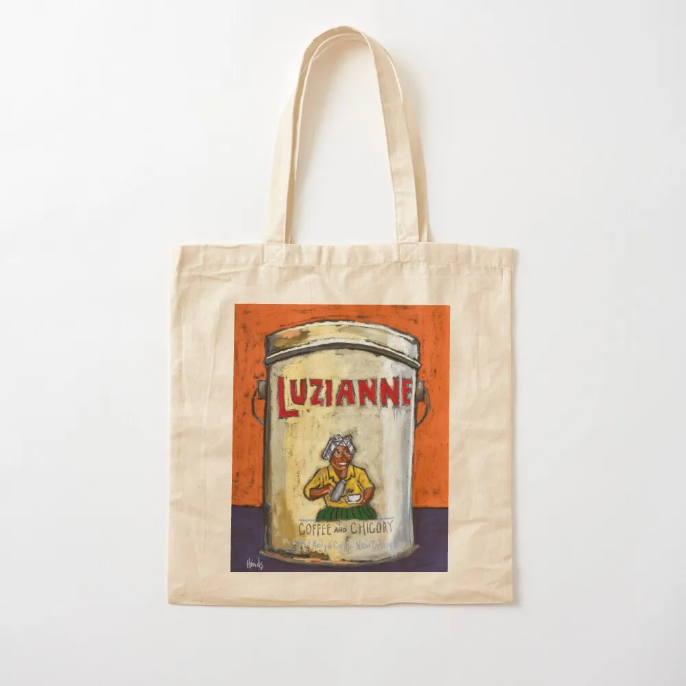 Vintage Luzianne Coffee and Chicory Tin Tote Bag the tote bag Candy bags canvas bags bag luxury women