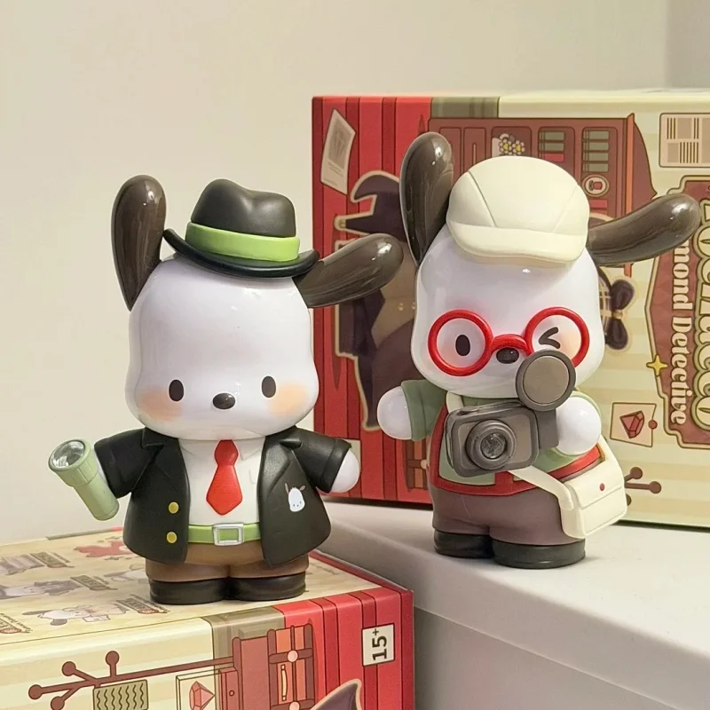 

Genuine Sanrio Pochacco Diamond Detective Series Pvc Blind Box Tide Toy Desktop Ornament Kawaii Figure Toy Cute Birthday Gift