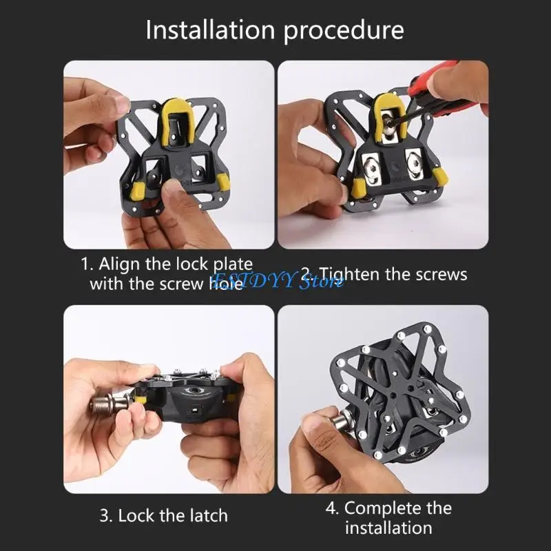 

G6DE Clipless Platform Adapter for Bicycles Clipless Pedal Adapter to Platform Pedal