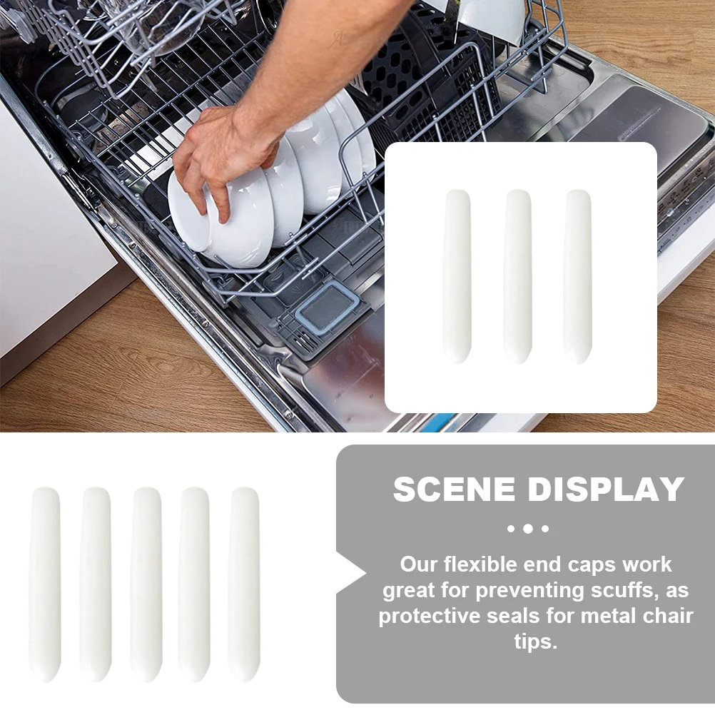 

200pcs Dishwasher Dishwasher Rack Repair Kit Repair Caps 3-25mm White Coating Tips Cover Protection Dust Plug Sealing Hardware