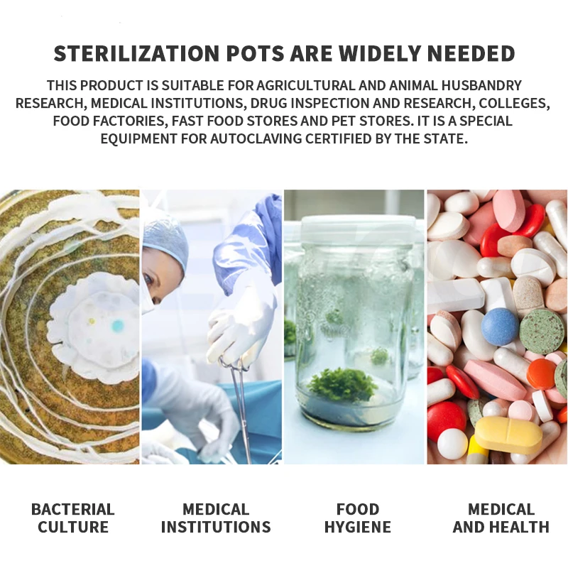 Sterilization Pot Pressure Steam High-pressure Sterilizer Fully Automatic Medical Disinfection Pot Laboratory Anti Drying Pot