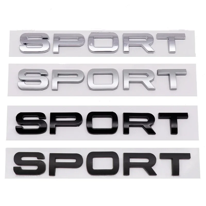 

3D ABS SPORT Letters Emblem Car Rear Trunk Badge For Land Rover Discovery Evoque Range Rover L494 L320 Sport Sticker Accessories