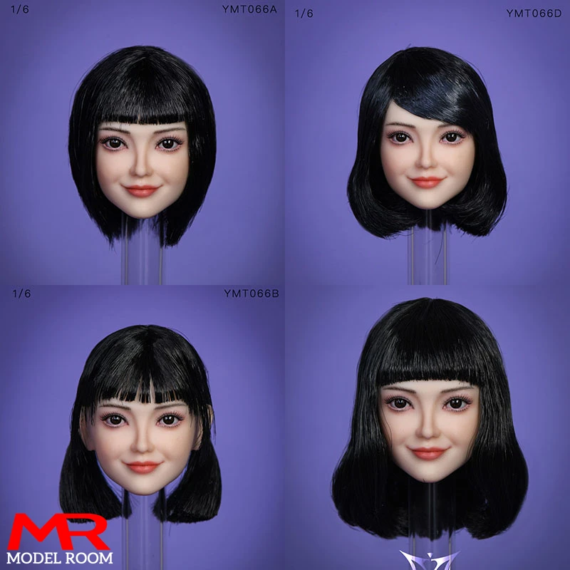 YMTOYS YMT066 1/6 Loli Smiling XiaoYuan Head Sculpt Carving Model Fit 12'' TBL PH Soldier Action Figure Body Dolls