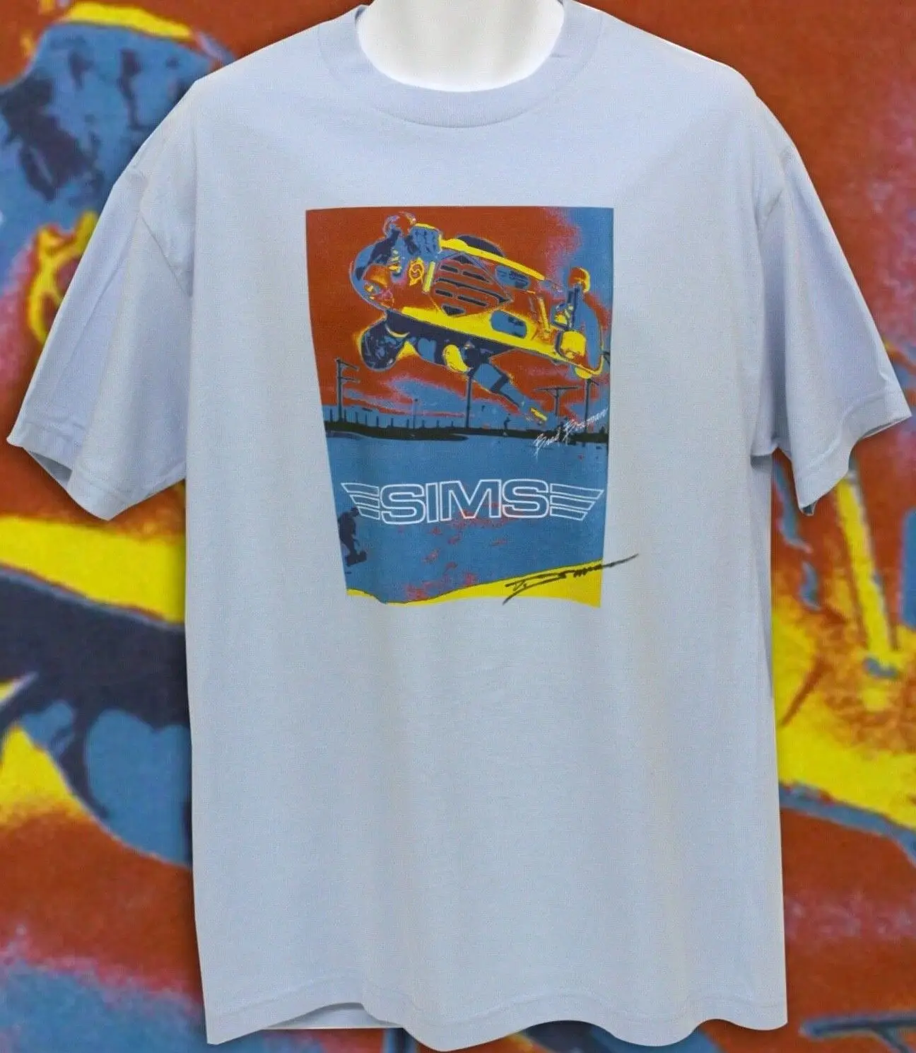 Official Licensed SIMS Skateboard Collaboration Brad Bowman & Signature T-Shirt