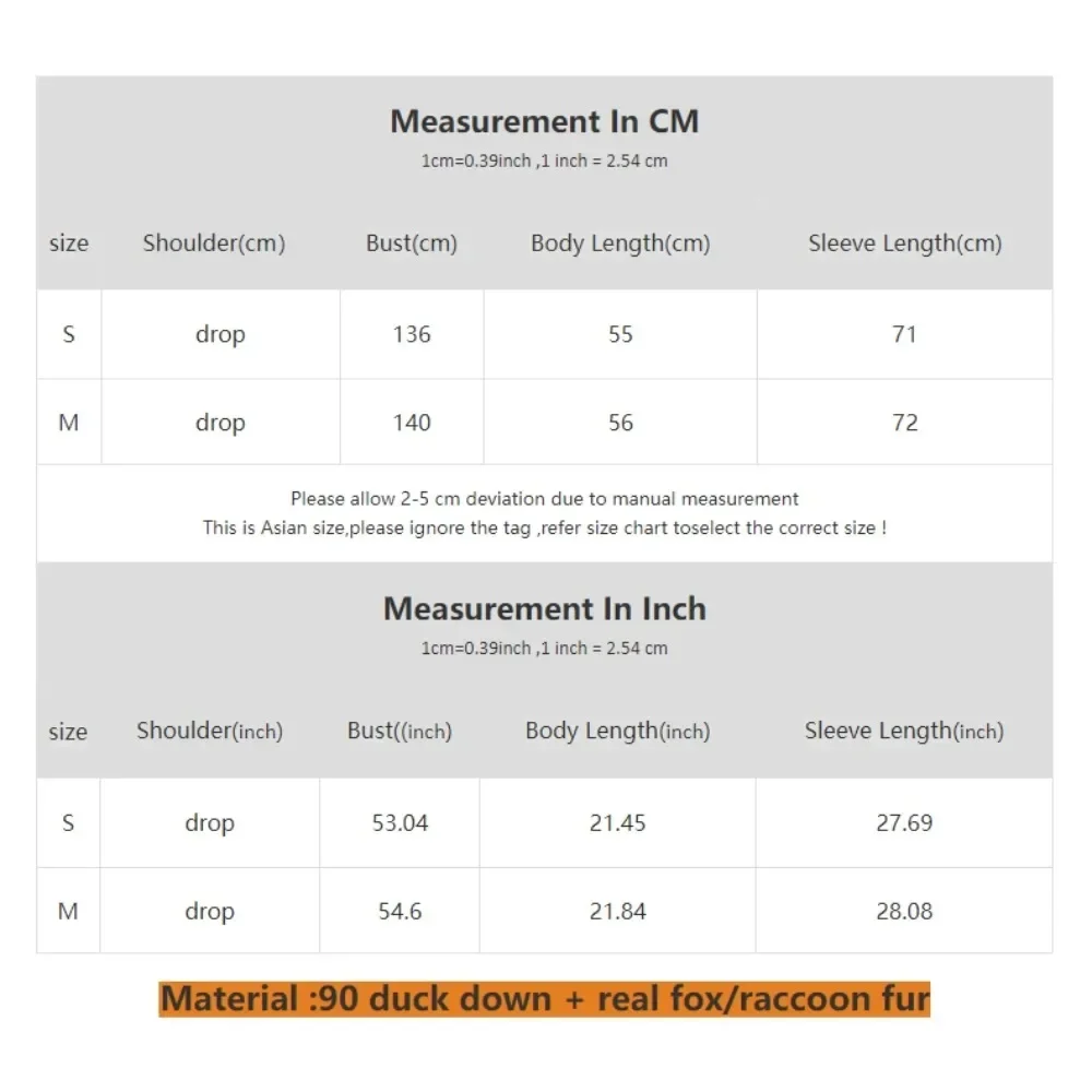 Abrigo con Cuello de piel para mujer, chaqueta de plumón de pato blanco, abrigo de piel de zorro de mapache Real, holgado, elegante, informal, para oficina, invierno, 2024