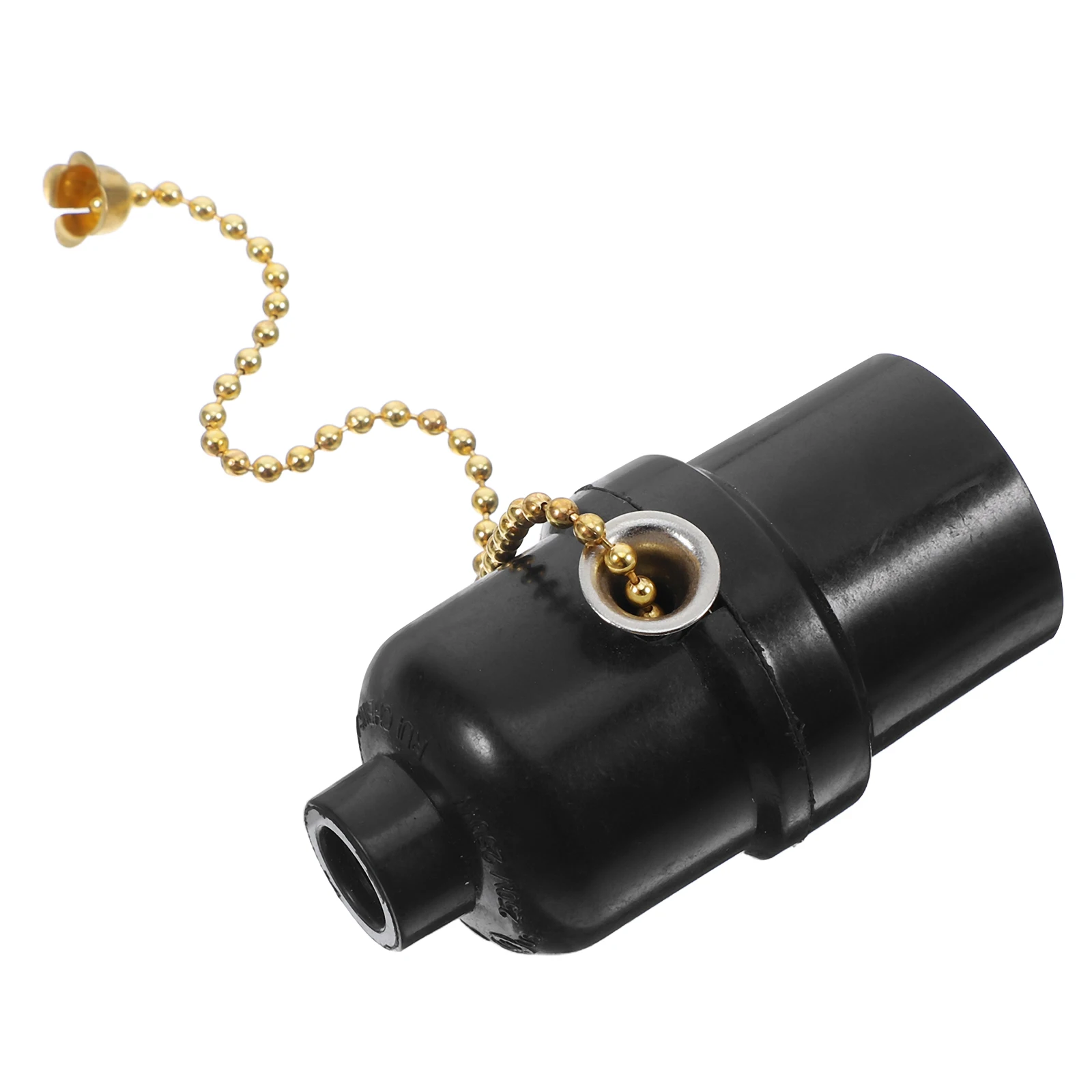 

Retro Black Pull Chain Light E26 Lamp Holder Bakelite Bulb Base Sturdy Heat Resistant Socket For Bedroom Bathroom Lighting